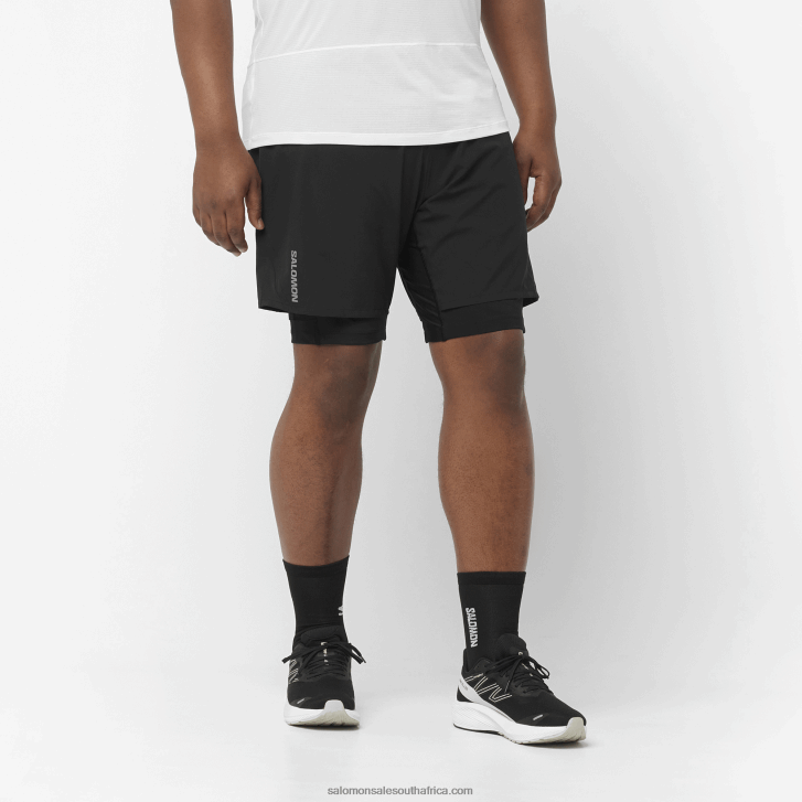 Salomon Mens Shorts - Cross Twinskin JV8B48300 Black