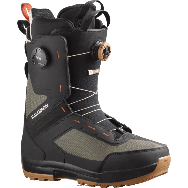 Salomon Mens Snowboard Boots - Echo Dual Boa Wide JV8B48592 Army Green-X/Black/Rainy Day