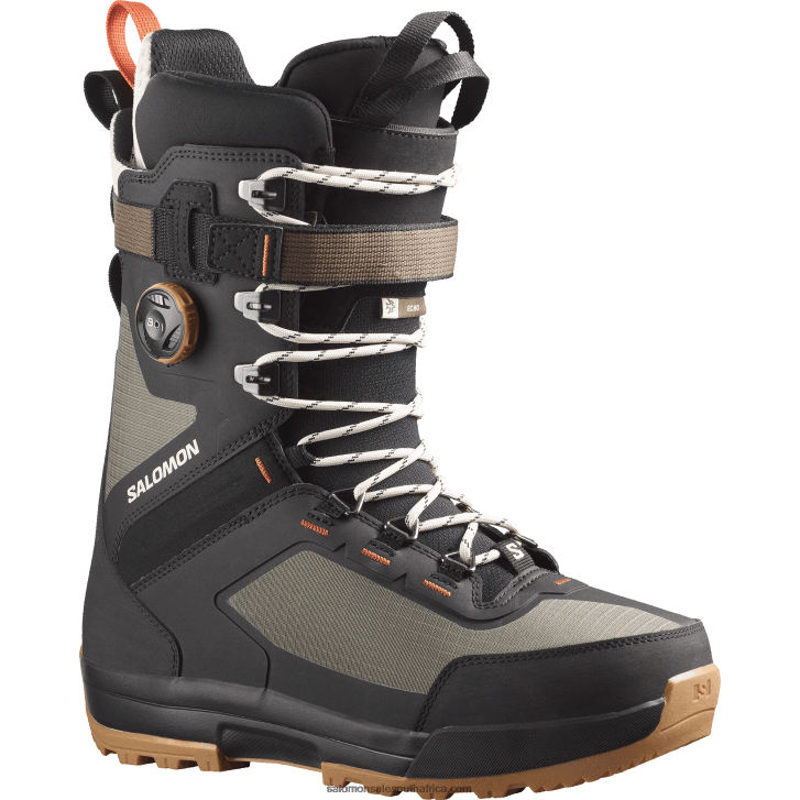 Salomon Mens Snowboard Boots - Echo Lace Sj Boa JV8B48593 Army Green-X/Black/Burnt Ochre