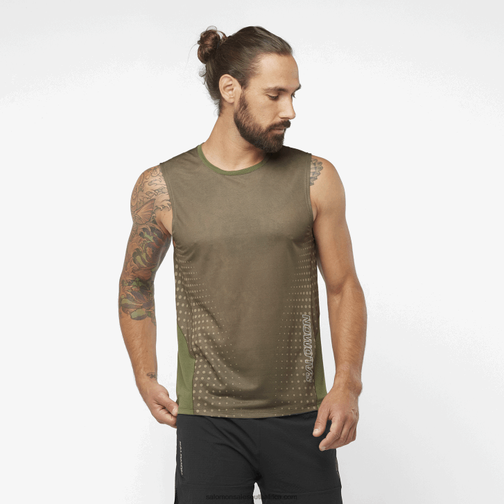 Salomon Mens Tank - Sense Aero JV8B48242 Grape Leaf/Dusky Green