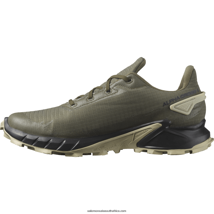 Salomon Men\s Trail Running Shoes - Alphacross 4 Gore-Tex JV8B481477 Olive Night/Black/Moss Gray