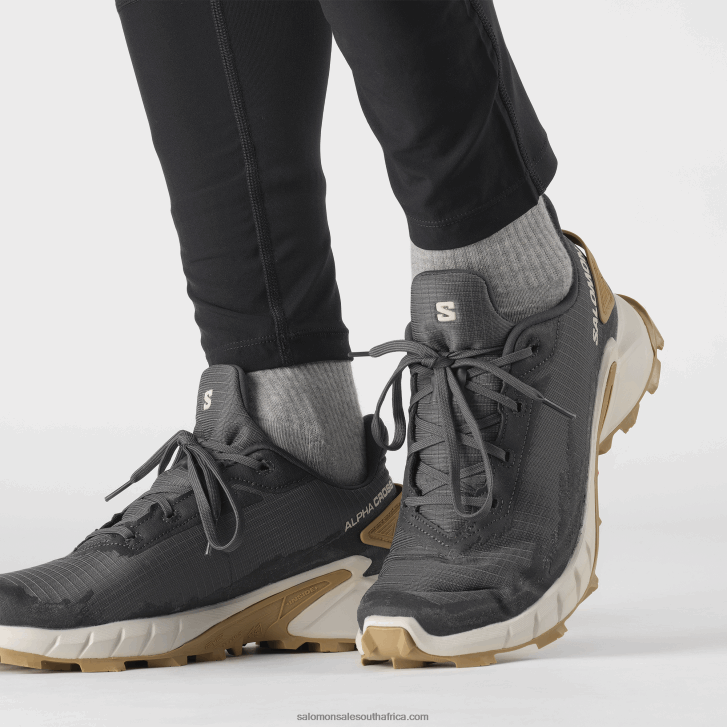 Salomon Men\s Trail Running Shoes - Alphacross 4 JV8B481483 Ebony/Rainy Day/Phantom