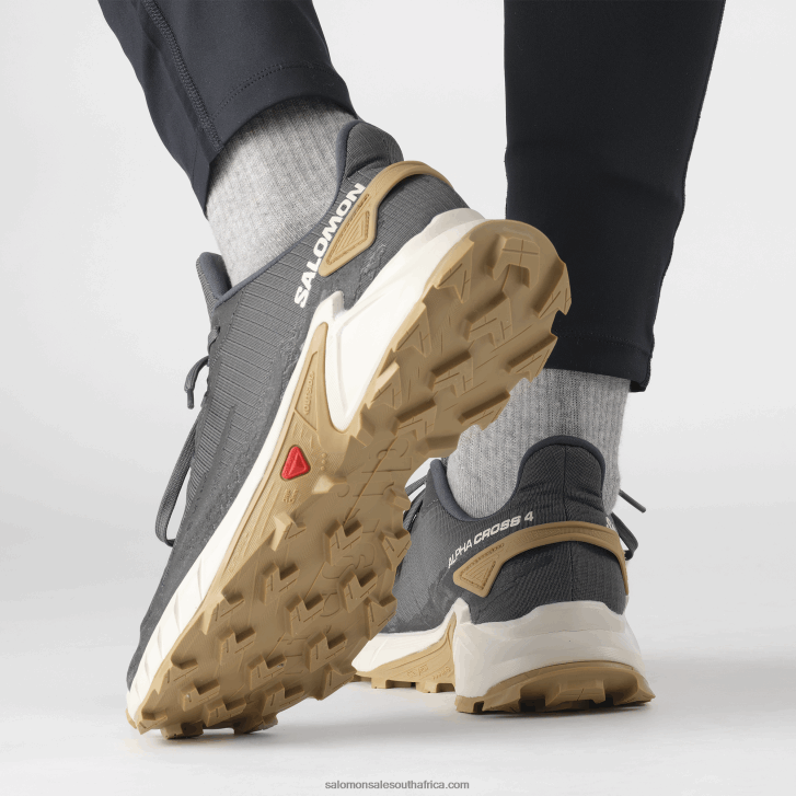 Salomon Men\s Trail Running Shoes - Alphacross 4 JV8B481483 Ebony/Rainy Day/Phantom