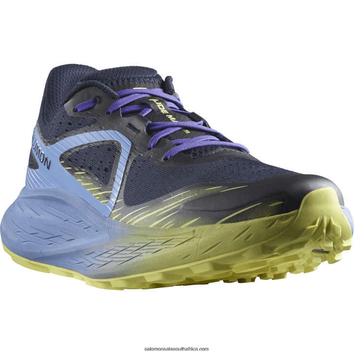 Salomon Men\s Trail Running Shoes - Glide Max Tr JV8B481448 Granada Sky/Dark Sapphire/Sunny Lime