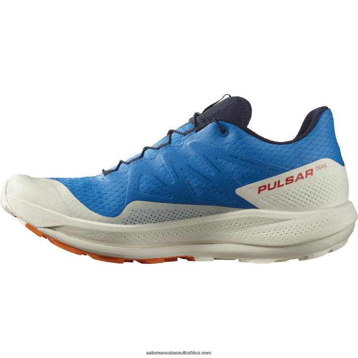 Salomon Men\s Trail Running Shoes - Pulsar Trail JV8B481458 Indigo Bunting/Vanilla Ice/Vibrant Orange