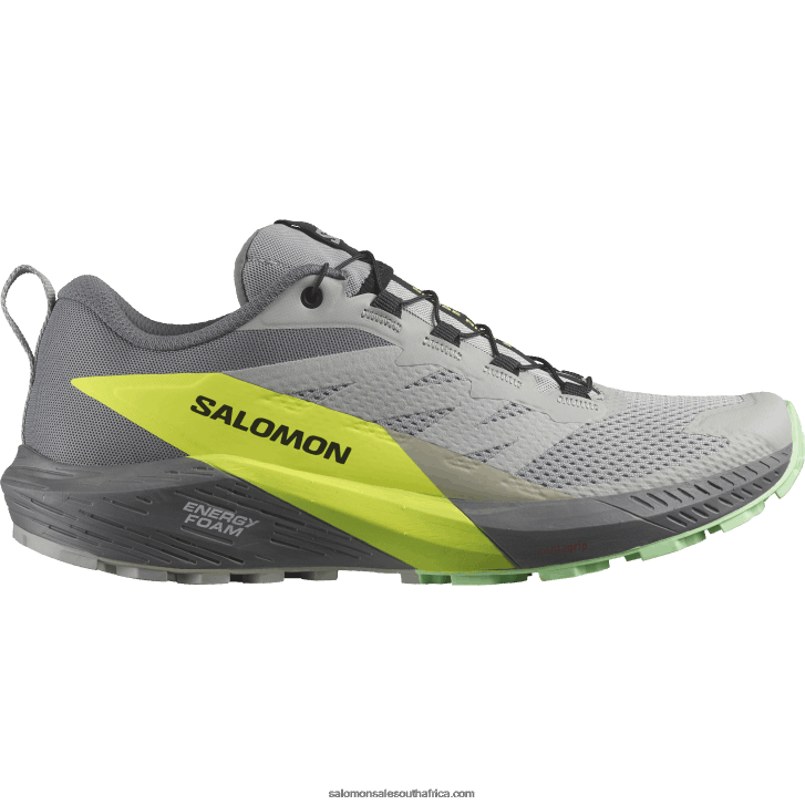 Salomon Mens Trail Running Shoes - Sense Ride 5 JV8B481431 Alloy/Quiet Shade/Safety Yellow