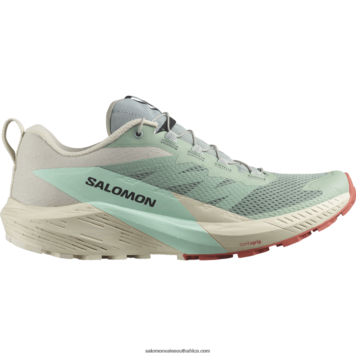 Salomon Mens Trail Running Shoes - Sense Ride 5 JV8B481433 Lily Pad/Rainy Day/Bleached Aqua