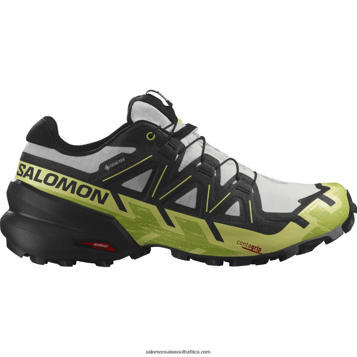 Salomon Mens Trail Running Shoes - Speedcross 6 Gore-Tex JV8B481468 Lunar Rock/Black/Sunny Lime