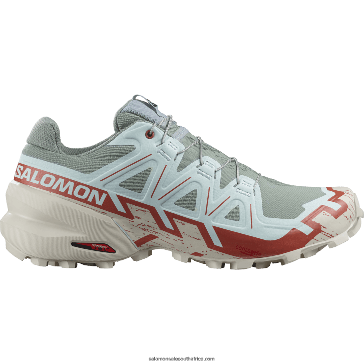 Salomon Mens Trail Running Shoes - Speedcross 6 JV8B481454 Lily Pad/Rainy Day/Bleached Aqua