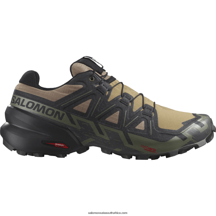Salomon Mens Trail Running Shoes - Speedcross 6 JV8B481455 Kelp/Black/Deep Lichen Green