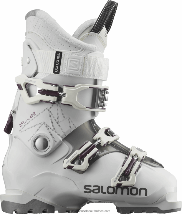 Salomon Womens All-Mountain Boots - Qst Access 60 JV8B481041 White/Anthracite Translucent/Burgendy
