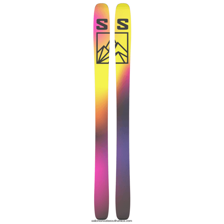 Salomon Women\s All-Mountain Skis - Qst 106 JV8B481001 Evening Haze/Acid Green/Flame