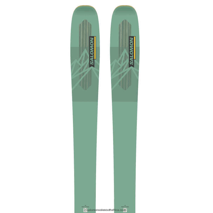 Salomon Womens All-Mountain Skis - Qst 92 JV8B481008 Green Spruce/Solar Power/Black