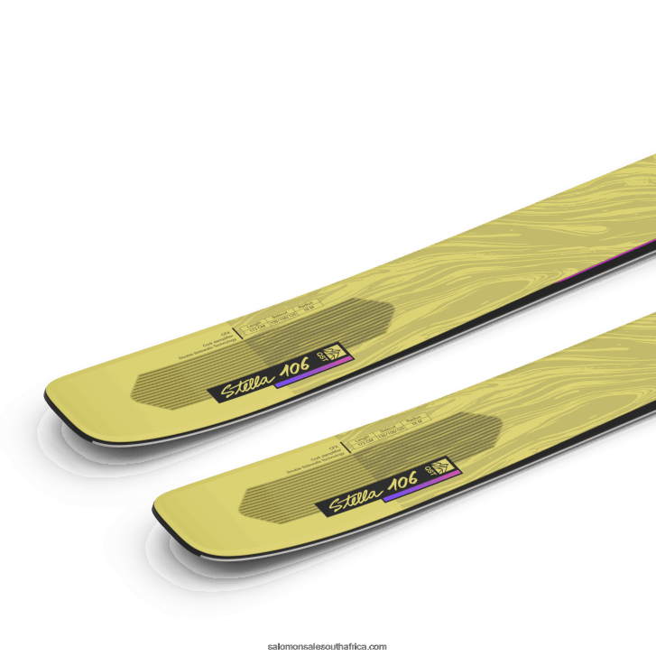 Salomon Women\s All-Mountain Skis - Qst Stella 106 JV8B481012 Yellow Pear/Neon Pink