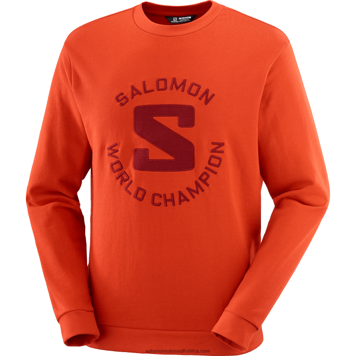 Salomon Women\s Crewneck Pullover - Outlife Logo Summer JV8B48875 Aura Orange