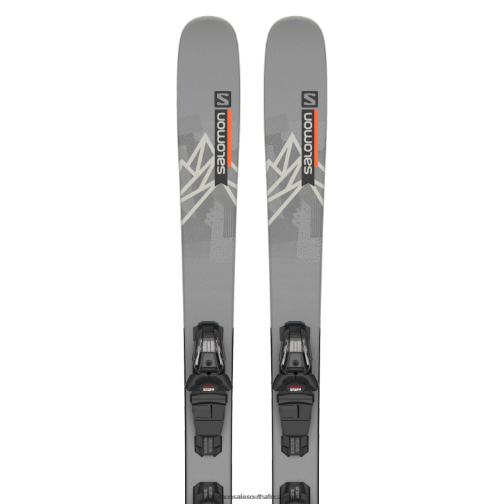 Salomon Womens Freestyle Ski Package - Qst Spark (And M10) JV8B481018 Storm Gray/Black/Flame