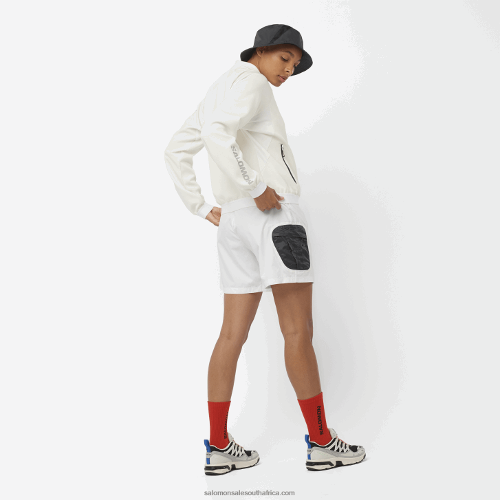 Salomon Women\s Full Zip Midlayer Jacket - Equipe JV8B48859 White/Deep Black