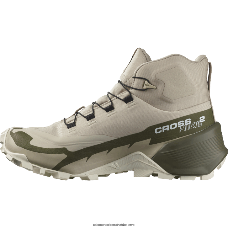 Salomon Women\s Hiking Boots - Cross Hike 2 Mid Gore-Tex JV8B48736 Feather Gray/Olive Night/White