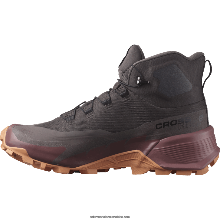 Salomon Women\s Hiking Boots - Cross Hike 2 Mid Gore-Tex JV8B48737 Shale/Wild Ginger/Coral Gold