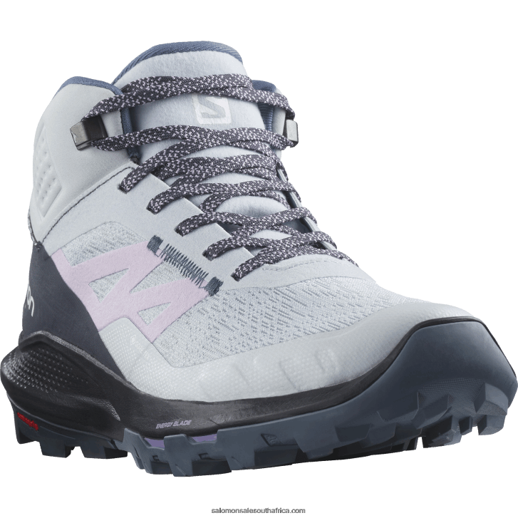 Salomon Women\s Hiking Boots - Outpulse Mid Gore-Tex JV8B481114 Arctic Ice/India Ink/Orchid Bloom