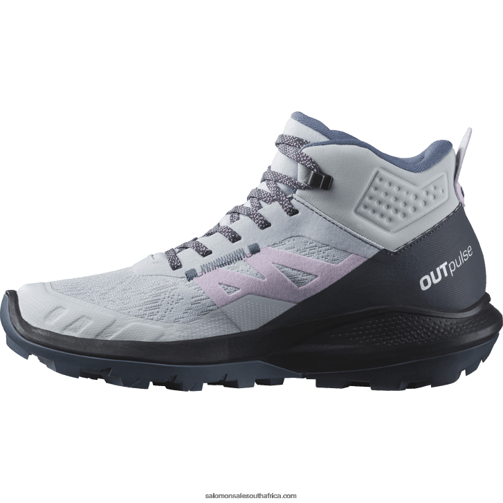 Salomon Women\s Hiking Boots - Outpulse Mid Gore-Tex JV8B481114 Arctic Ice/India Ink/Orchid Bloom