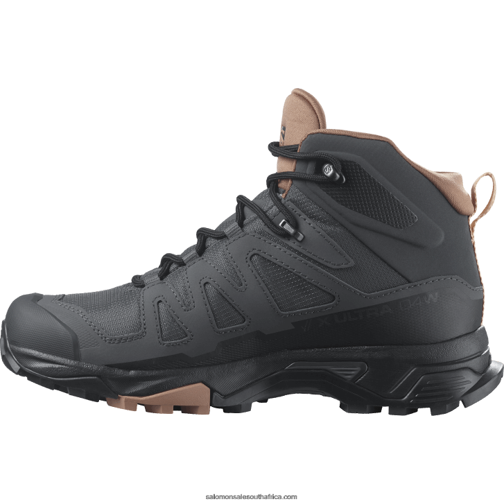 Salomon Women\s Hiking Boots - X Ultra 4 Mid Gore-Tex JV8B481133 Ebony/Mocha Mousse/Almond Cream