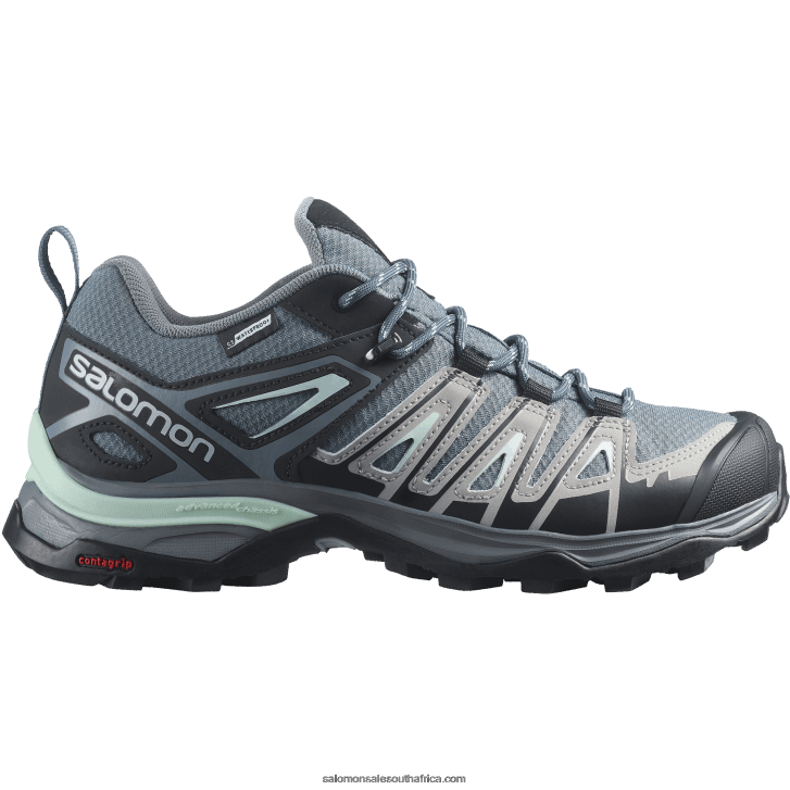 Salomon Womens Hiking Shoes - X Ultra Pioneer Clima Waterproof JV8B481130 Stormy Weather/Alloy/Yucca