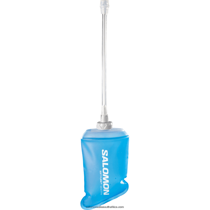 Salomon Womens Hydration Accessories - Soft Flask 500Ml/17Oz Straw 28 JV8B48985 Clear Blue