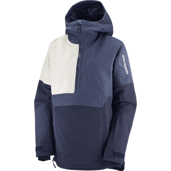 Salomon Women\s Insulated Anorak - No Drama JV8B48858 Night Sky/Mood Indigo/Plaza Taupe