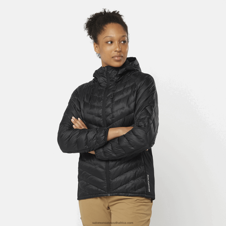 Salomon Womens Insulated Jacket Hoodie - Outline Primaloft JV8B48835 Deep Black