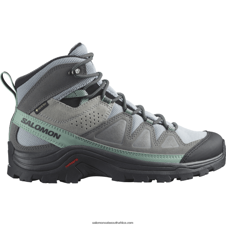 Salomon Womens Leather Hiking Boots - Quest Rove Gore-Tex JV8B481143 Quarry/Quiet Shade/Black