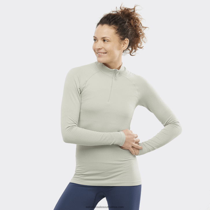 Salomon Womens Long Sleeve Baselayer - Essential Seamless JV8B48923 Wrought Iron