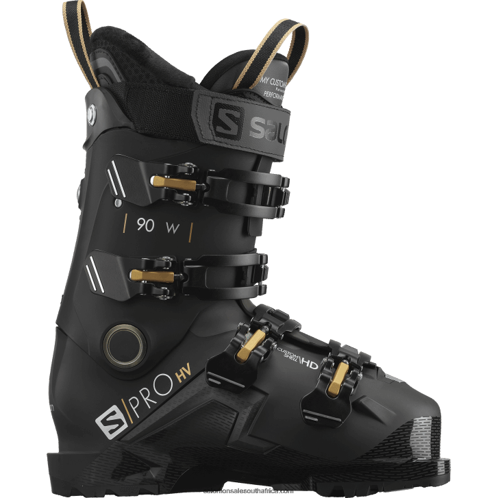 Salomon Womens On-Piste Boots - S/Pro Hv 90 JV8B481034 Black/Belluga/Golden Glaw
