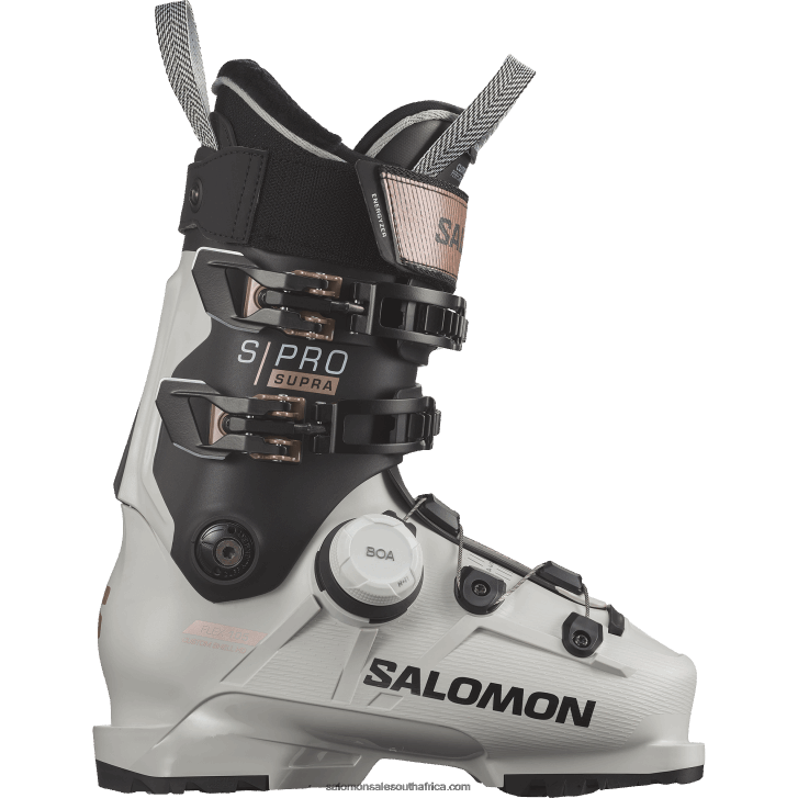 Salomon Womens On-Piste Boots - S/Pro Supra Boa 105 JV8B481039 Gray Aurora/Black/Pink Gold
