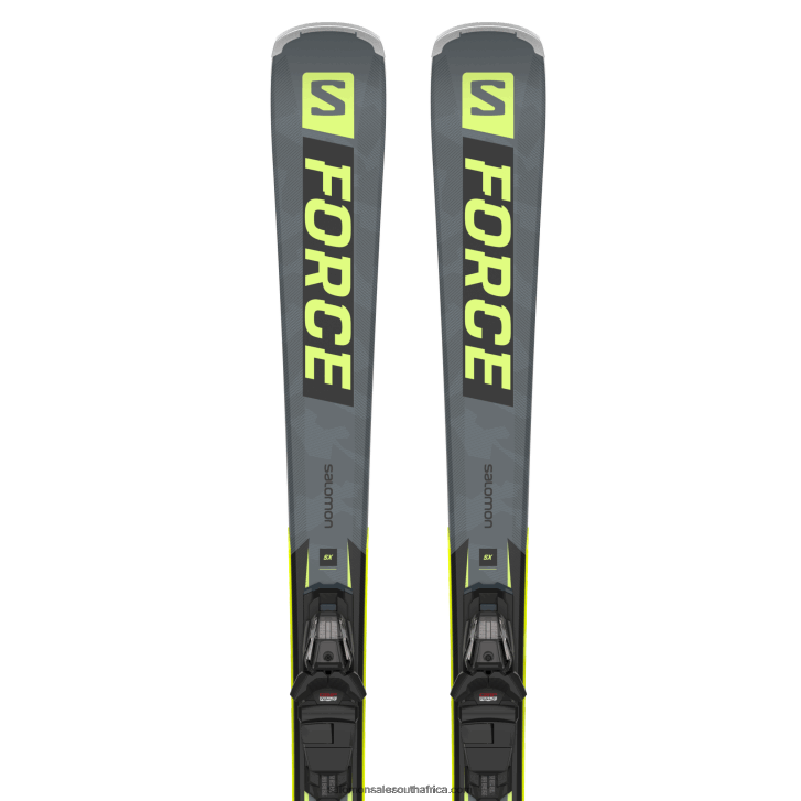 Salomon Womens On-Piste Ski Package - S/Force Sx (And M10) JV8B481019 Castelrock/Pastel Neon Lime 1/Black