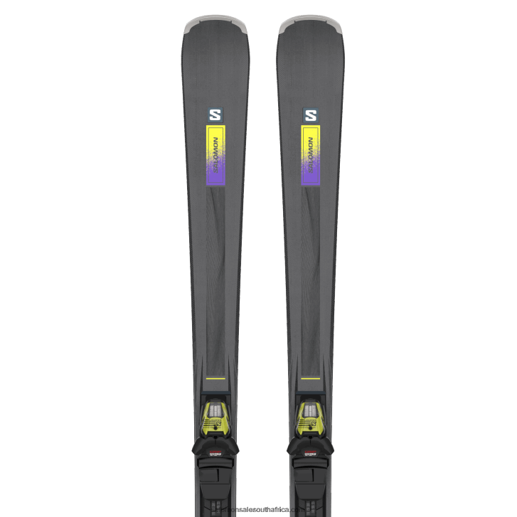 Salomon Womens On-Piste Ski Package - S/Max N 10 Xt (And M11) JV8B481013 Black/Acid Green/Dusk Purple