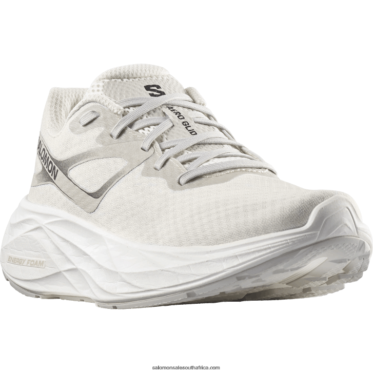 Salomon Women\s Running Shoes - Aero Glide JV8B481149 Vanilla Ice/White/Lunar Rock
