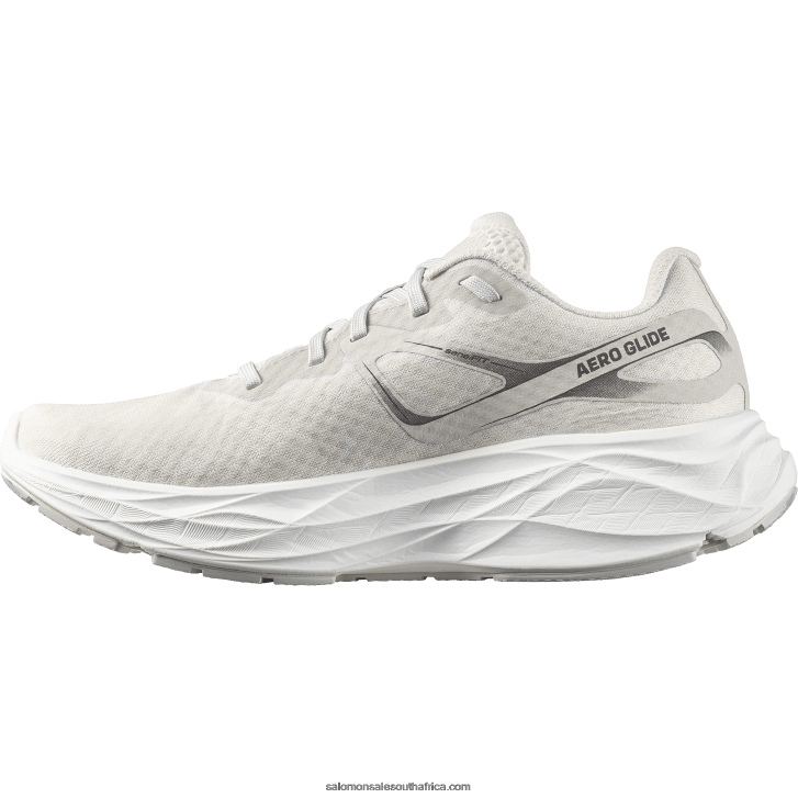Salomon Women\s Running Shoes - Aero Glide JV8B481149 Vanilla Ice/White/Lunar Rock