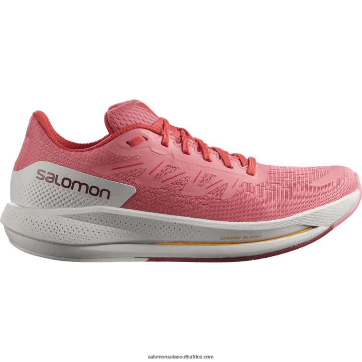 Salomon Womens Running Shoes - Spectur JV8B48746 Tea Rose/Lunar Rock/Poppy Red