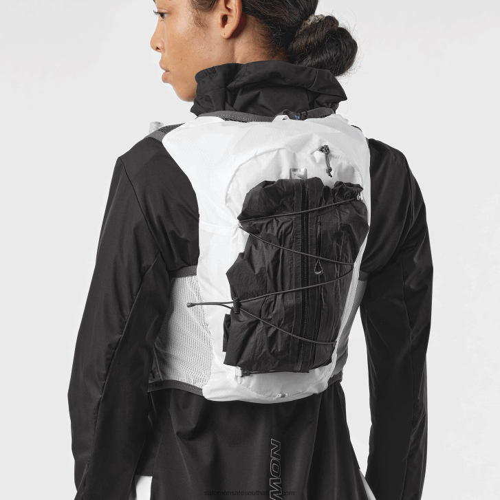 Salomon Women\s Running Vest with flasks included - Active Skin 8 JV8B48982 White/Ebony