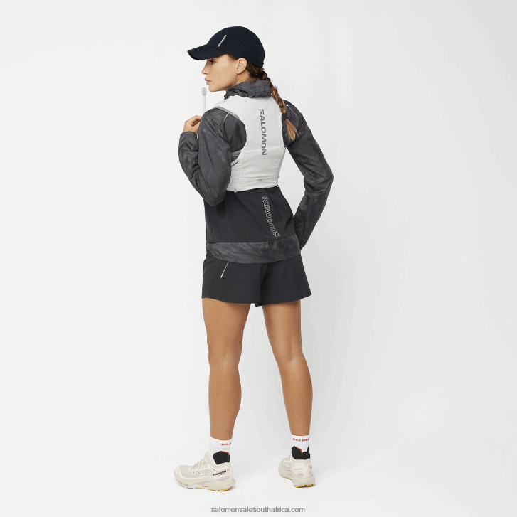 Salomon Women\s Running Vest with flasks included - Active Skin 8 JV8B48983 Black