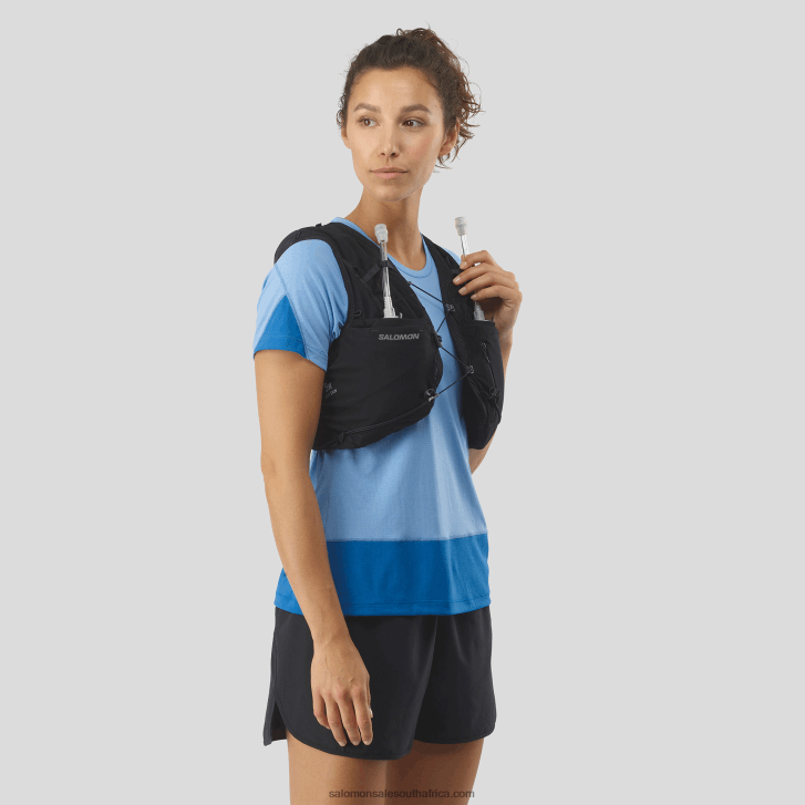 Salomon Womens Running Vest with flasks included - Adv Skin 5 JV8B48972 Black/Ebony