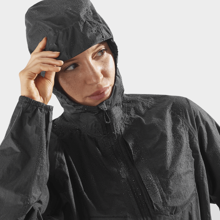 Salomon Women\s Shell Jacket - Bonatti Waterproof JV8B48838 Deep Black