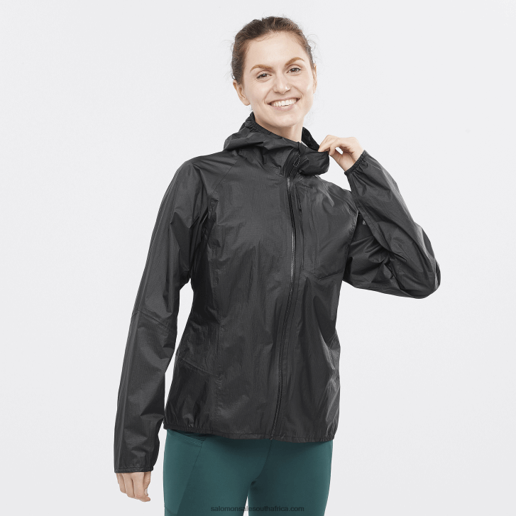 Salomon Womens Shell Jacket - Bonatti Waterproof JV8B48840 Deep Black/Capsule