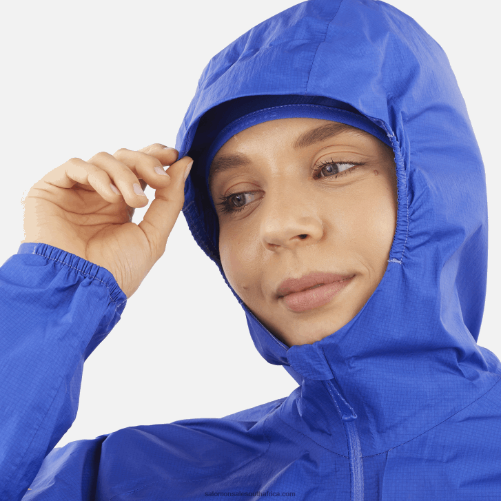 Salomon Women\s Shell Jacket - Bonatti Waterproof JV8B48842 Nautical Blue