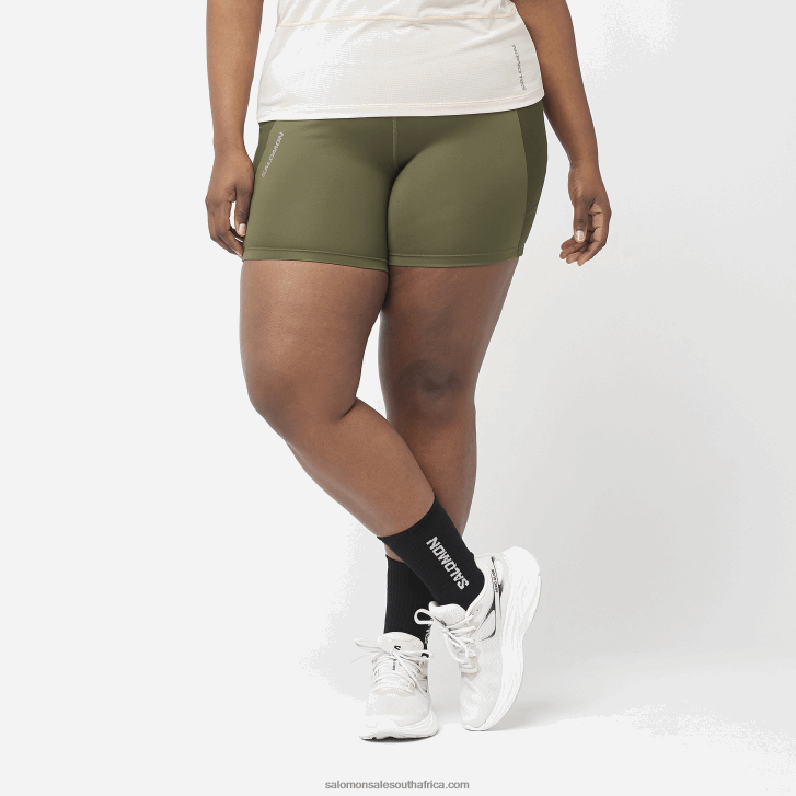 Salomon Womens Short Tights - Cross Run 5 JV8B481153 Grape Leaf/Forest Night