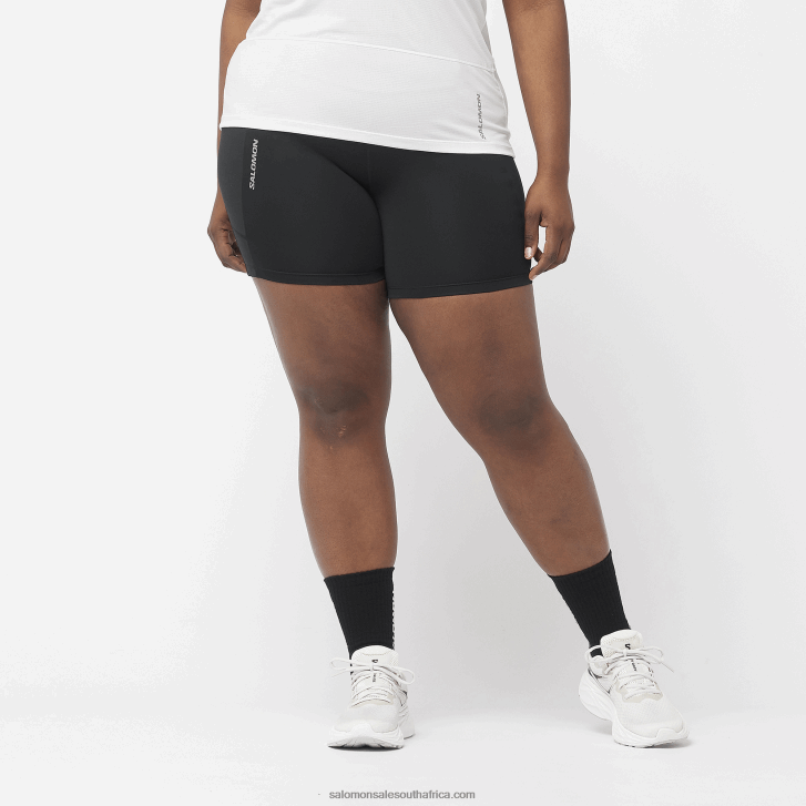 Salomon Womens Short Tights - Cross Run 5 JV8B481154 Deep Black
