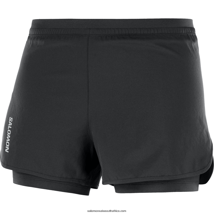 Salomon Women\s Shorts - Cross 2In1 JV8B48955 Deep Black