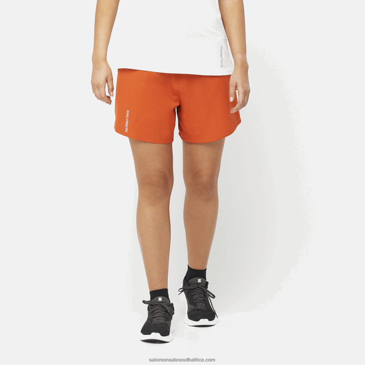 Salomon Womens Shorts - Cross 5 JV8B481178 Burnt Ochre