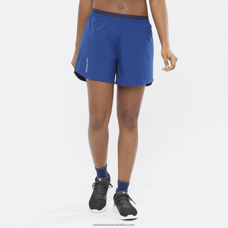 Salomon Womens Shorts - Cross 5 JV8B481182 Navy Peony/Night Sky